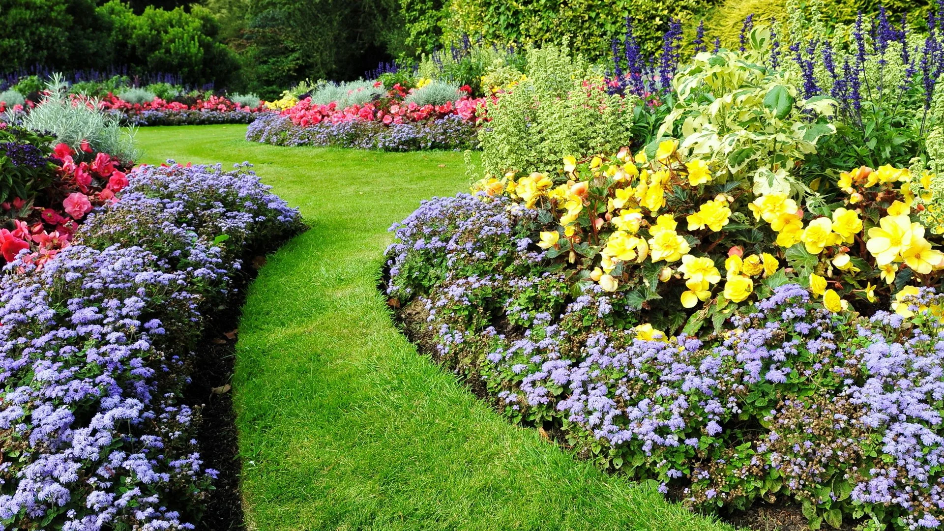 Beautiful weed-free landscape beds with healthy plants