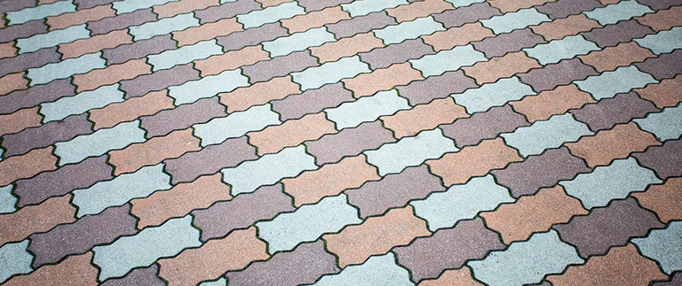Decorative paver walkway